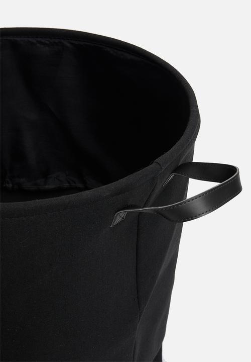 Sixth Floor - Lin bonded-linen laundry storage bag - black
