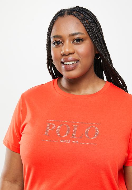 POLO - Plus haiden short sleeve nailhead logo tee - orange