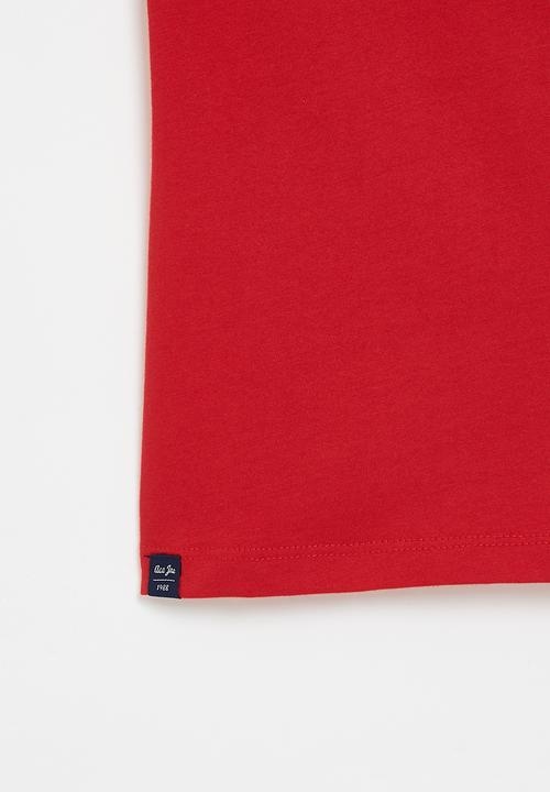 Aca Joe - Boys aca joe crackel heritage print tee - red