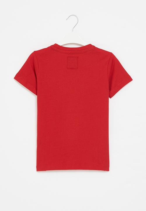Aca Joe - Boys aca joe crackel heritage print tee - red