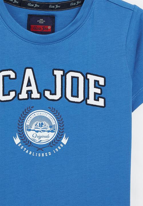 Aca Joe - Boys aca joe emblem print tee - blue