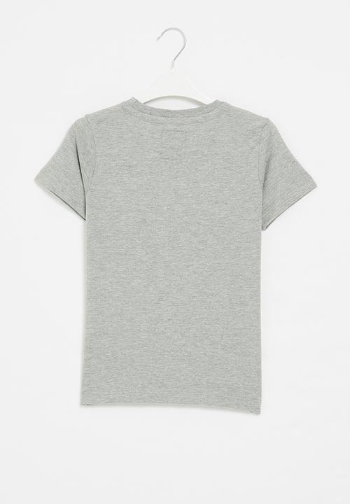 Aca Joe - Boys aca joe emblem print tee - grey melange