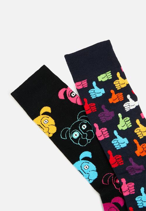 Happy Socks - 2-Pack classic dog socks - multi 