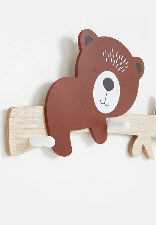 H&S - Bear coat rack - brown 