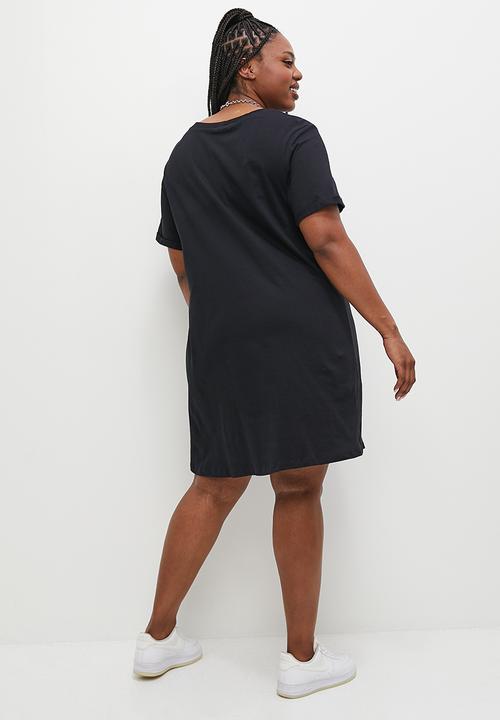 Blake - Plus mini T-shirt dress - black