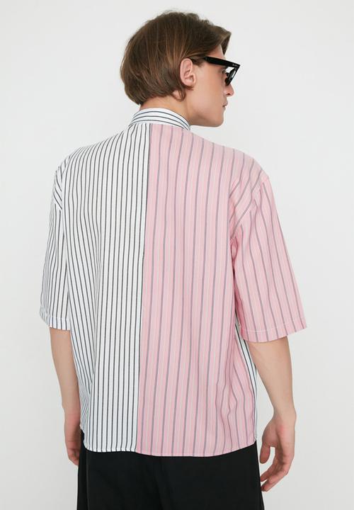 Trendyol - Boxy fit short sleeve stripe shirt - multi