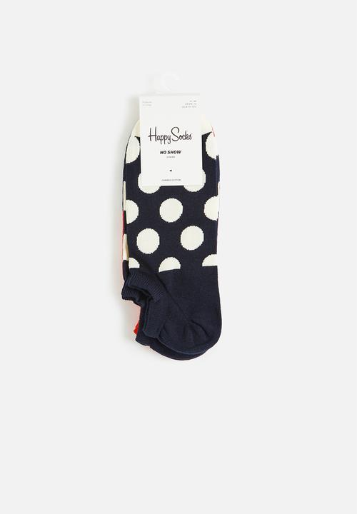 Happy Socks - 3-Pack big dot no show socks - multi 