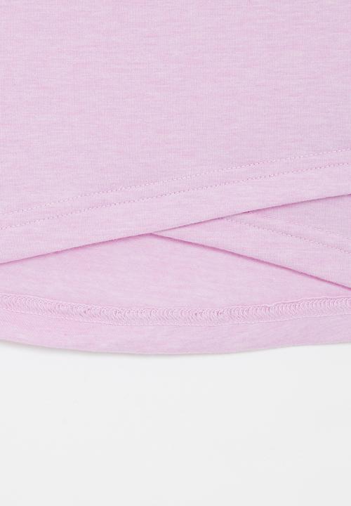 adidas Originals - G yoga crop tee - bliss lilac