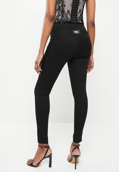 SISSY BOY - Ryder flat front with back buckle detail - black