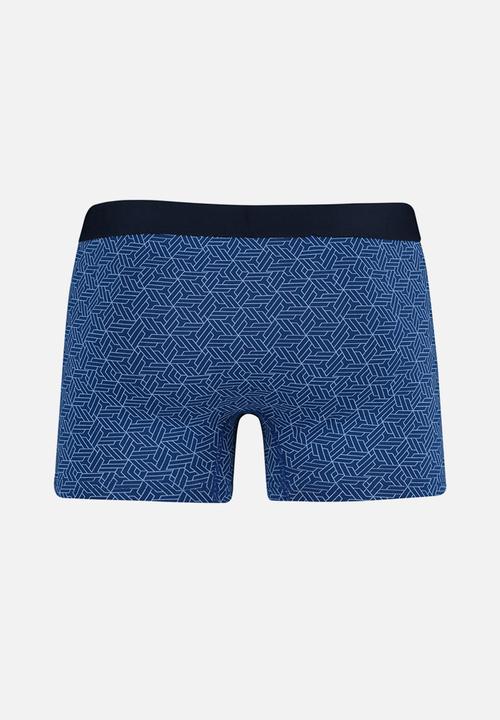 Trendyol - Patterned 3 pack boxers - blue & navy