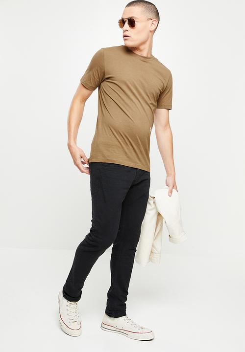 Replay - Organic cotton T-shirt with replay second life print - cigar