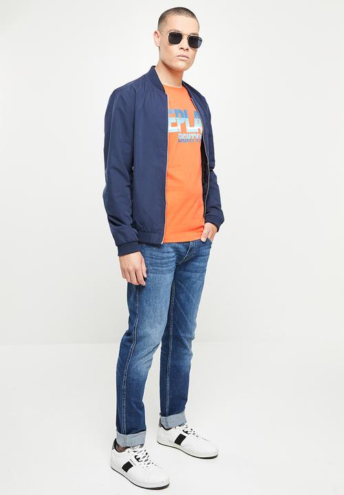 Replay - Basic jersey 81 print - orange