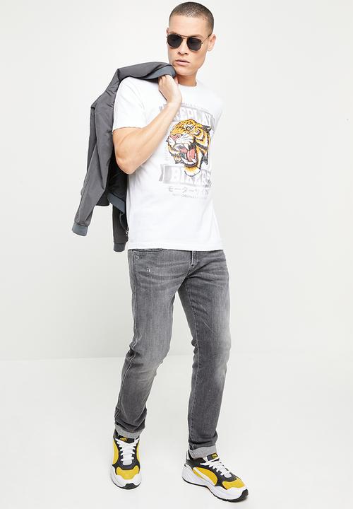 Replay - Replay tiger face tee - white