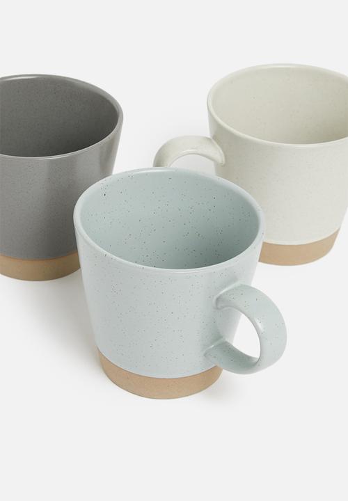 Excellent Houseware - Linta stoneware mug set of 3 - multi