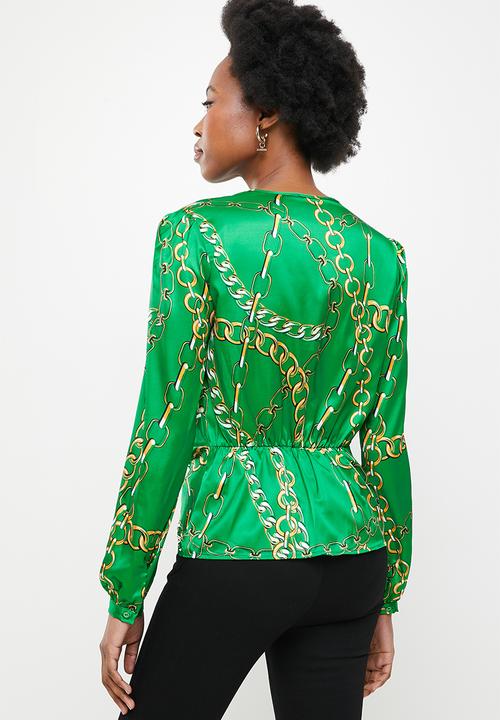 SISSY BOY - Blouse with knot front detail - green