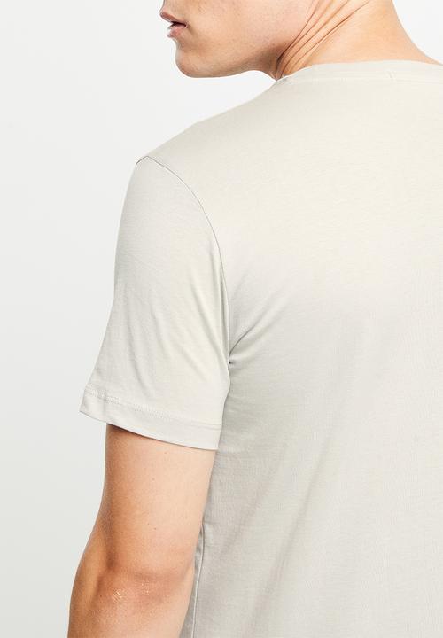 Replay - Compact cotton jersey chest print - grey