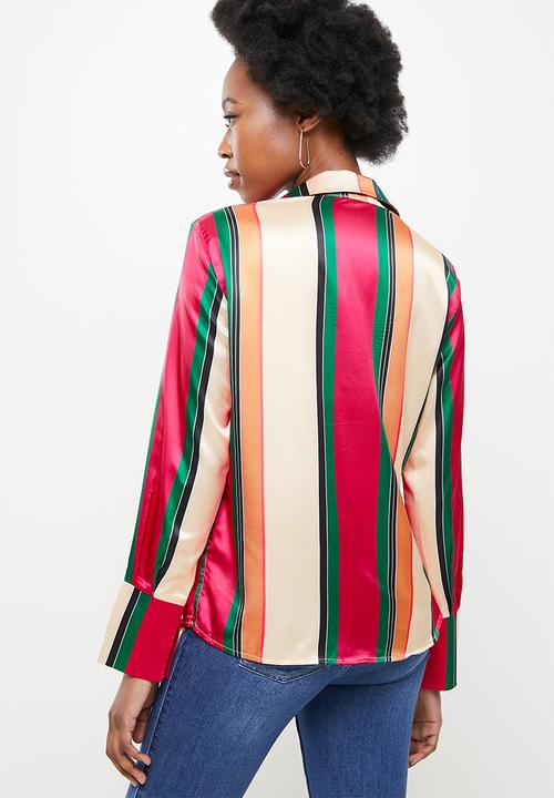 SISSY BOY - Stripe shirt with collar - multi