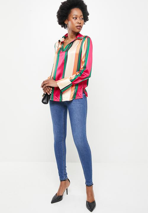 SISSY BOY - Stripe shirt with collar - multi