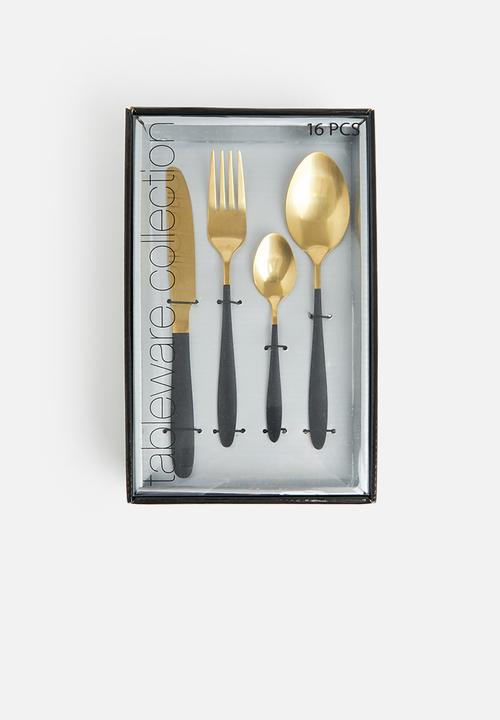 Excellent Houseware - Cutlery set - black