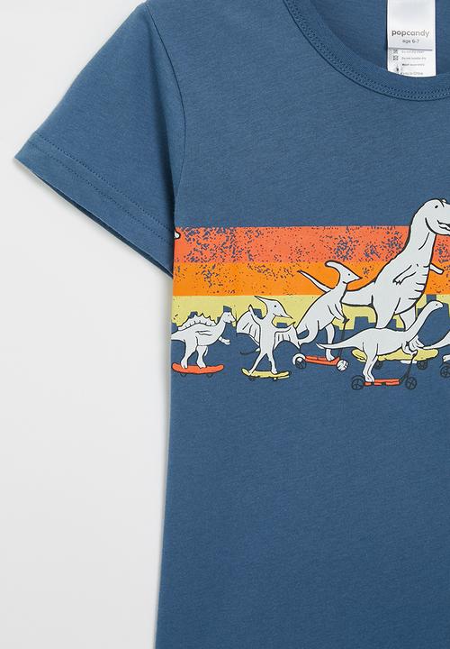 Pop Candy - Dino tee - blue & multi