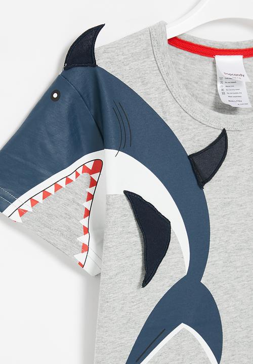 Pop Candy - Shark tee - grey