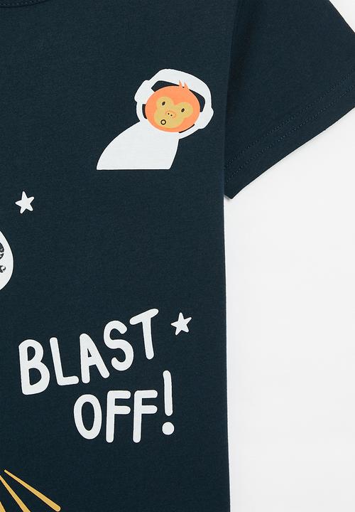 Pop Candy - Boys space tee - navy