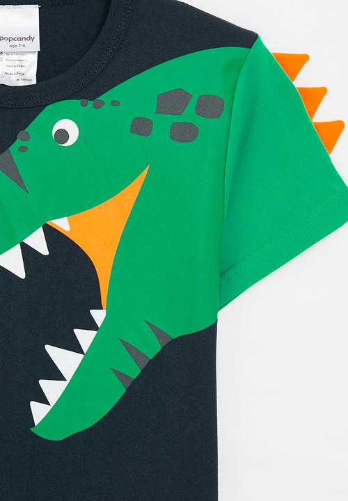 Pop Candy - Dino tee - navy & green