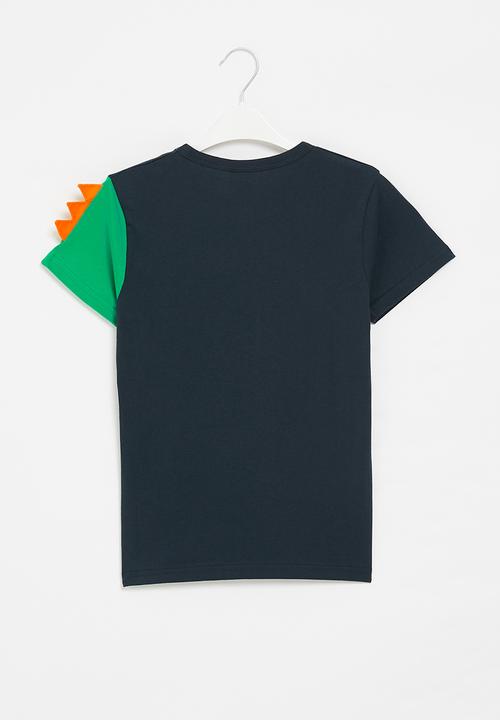 Pop Candy - Dino tee - navy & green