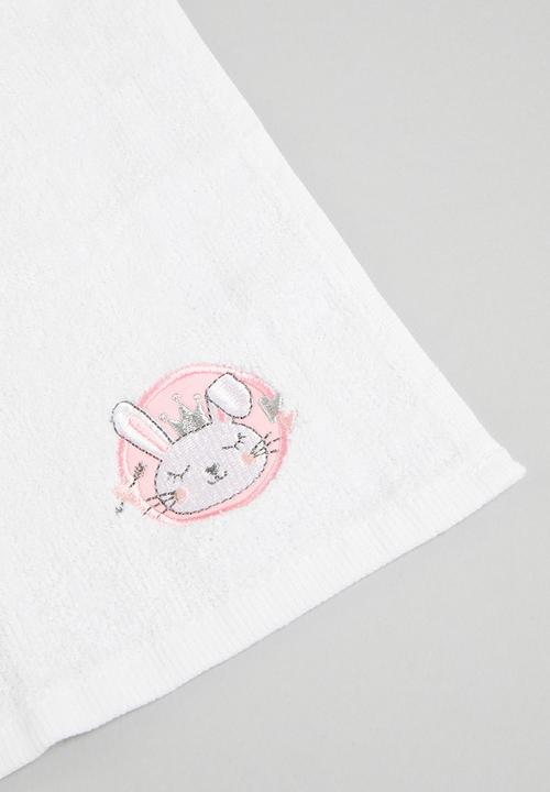 Character Fashion - 3-pack face cloths - white & pink