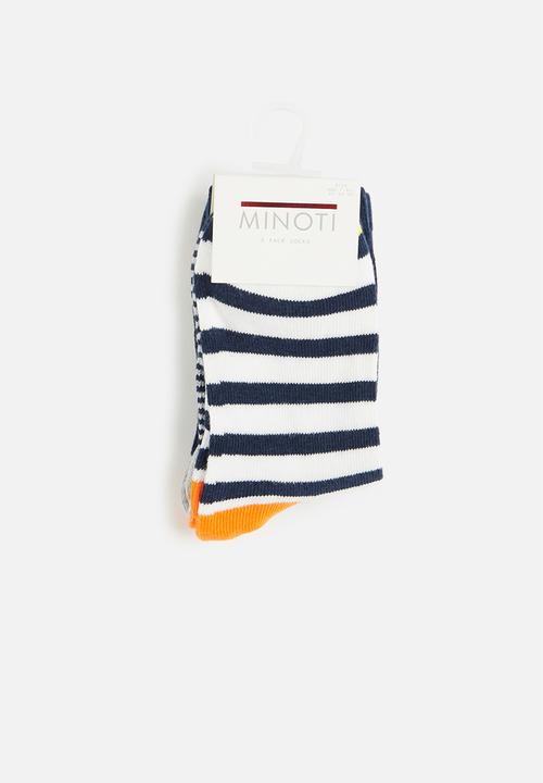 MINOTI - 3-pack stripe knitted socks - multi