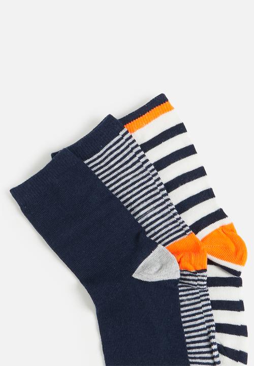 MINOTI - 3-pack stripe knitted socks - multi