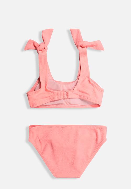 Rebel Republic - Girls tie up bikini set - pink