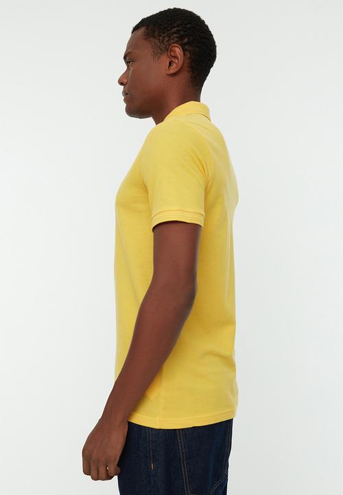 Trendyol - Steve slim fit short sleeve golfer - yellow