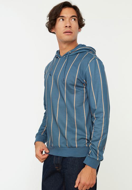 Trendyol - Max vert stripe hoodie - navy