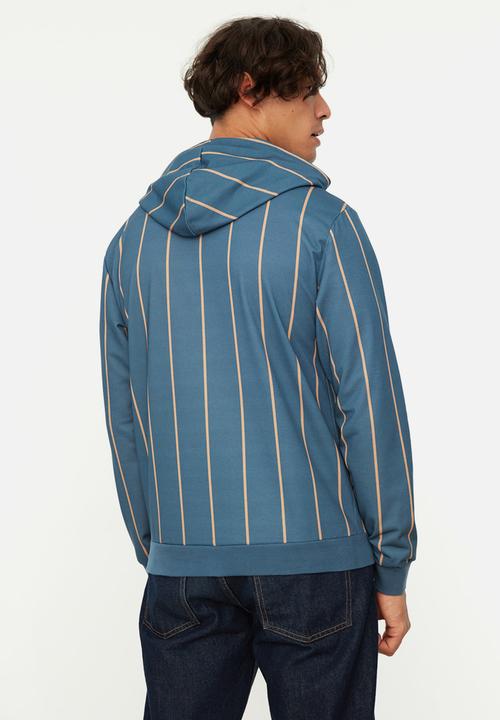 Trendyol - Max vert stripe hoodie - navy