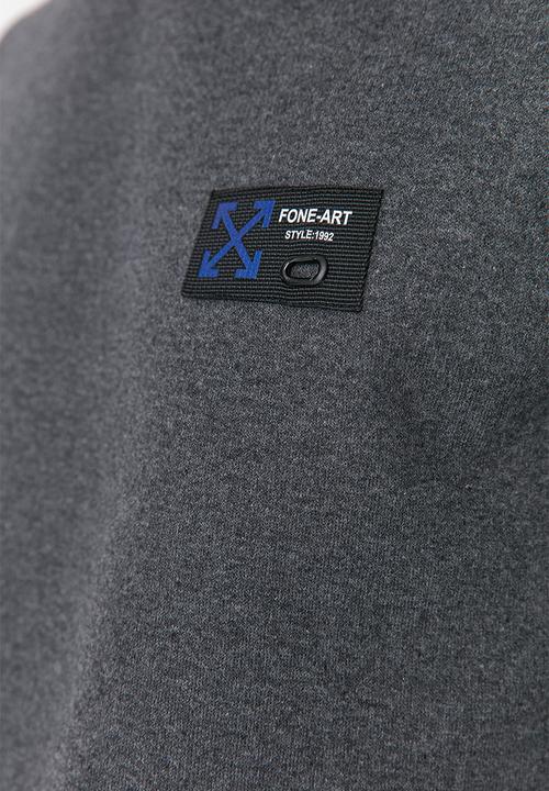 Trendyol - Printed sweatsuit - anthracite