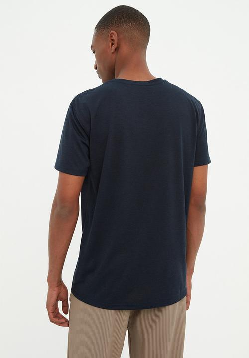 Trendyol - Space octopus printed regular fit tee - navy