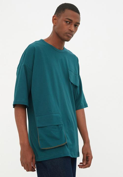 Trendyol - Zac short sleeve patch pocket tee - petrol