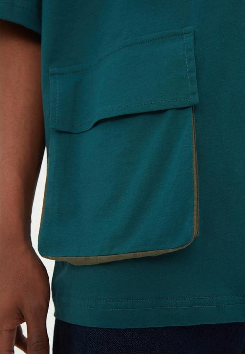 Trendyol - Zac short sleeve patch pocket tee - petrol