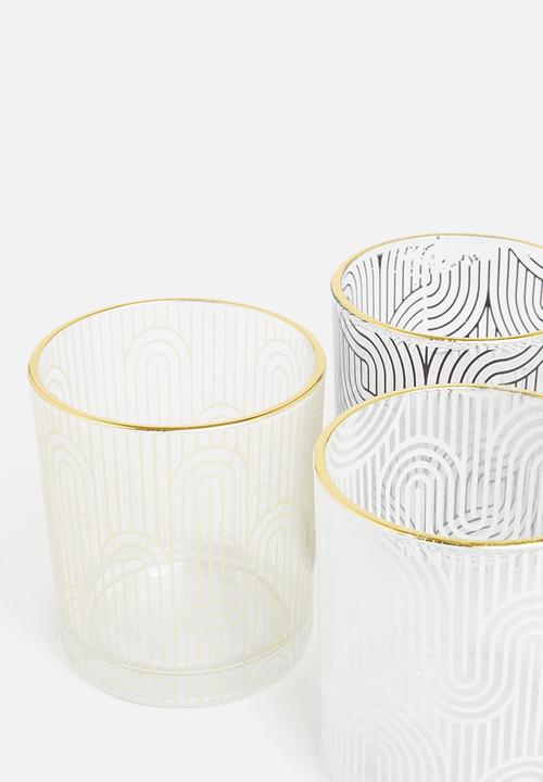 H&S - Telli tealight outdoor set of 3-multi