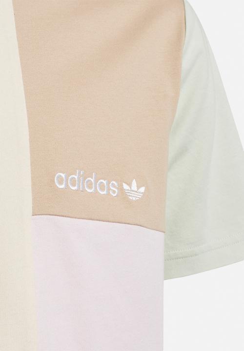 adidas Originals - Tee - magic beige, wonder white, linen green & almost pink