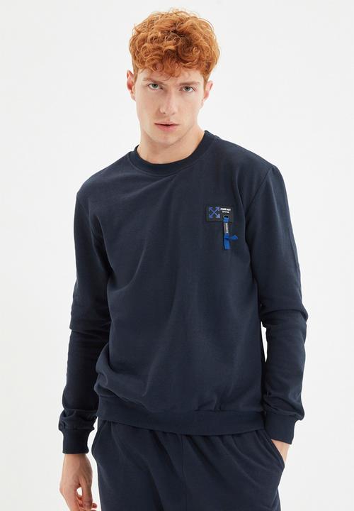 Trendyol - Printed sweatsuit - navy