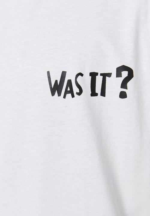 Trendyol - It was me oversize fit back print tee - white