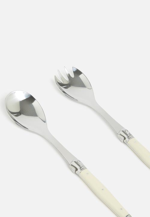 André Verdier - Laguiole salad servers 2 piece set - ivory
