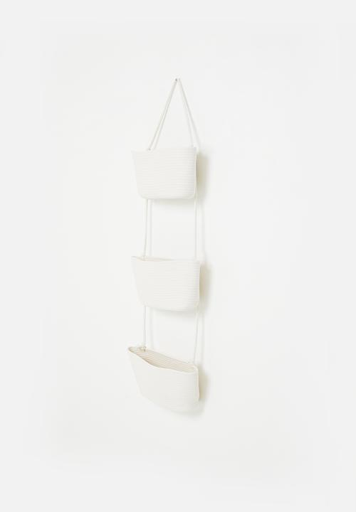 Sixth Floor - 3 tier rope hanging storage - white