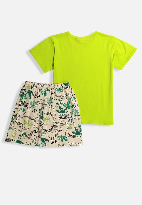 Pop Candy - Dino skater pj set - green