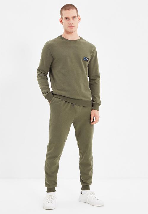Trendyol - Printed sweatsuit - khaki