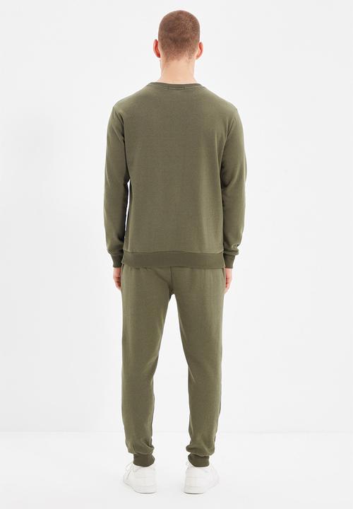Trendyol - Printed sweatsuit - khaki