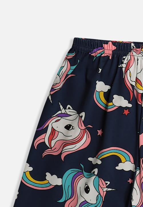 Pop Candy - Unicorn pj set - pink/navy