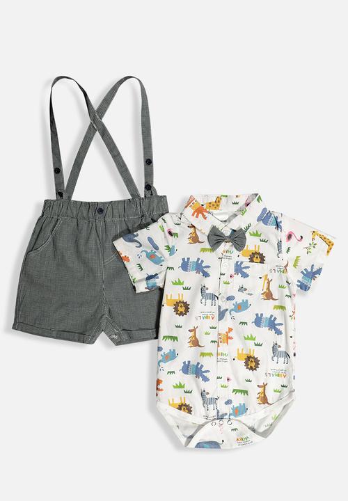 Pop Candy - Baby shirt & short set - multi